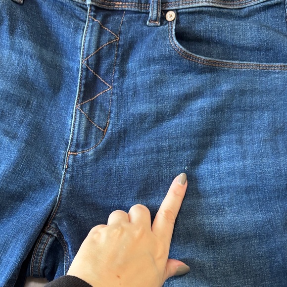 J. Jill High Rise Dark Blue Straight Leg Jeans Size 10R - Picture 9 of 11